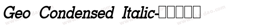 Geo Condensed Italic字体转换